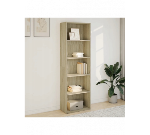 Книжный шкаф — дуб Сонома, стиль лофт, надежный шкаф для книг