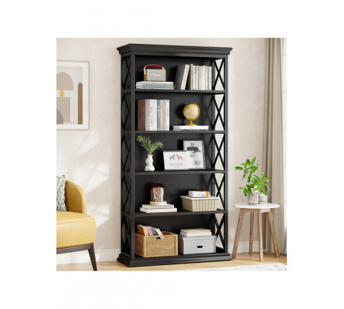 Стелаж 6-ярусний з X-візерунками — 180×83×32 см