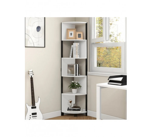 6-ярусный угловой стеллаж "Besnike" MSM – S-образная конструкция для угла.