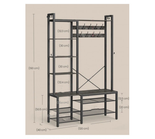 Прихожая со скамейкой и местом для хранения обуви