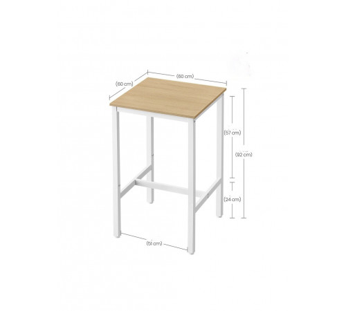 Барний стіл із металевим каркасом