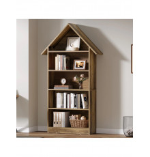 Стелаж дизайнерський 5-ярусний, коричневий