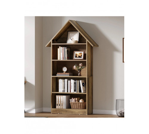 Дизайнерський 5-ярусний стелаж — 200×80×30 см, арковий стиль