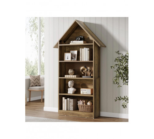 Дизайнерський 5-ярусний стелаж — 200×80×30 см, арковий стиль