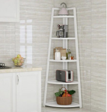 Стеллаж угловой 5-уровневый, белый