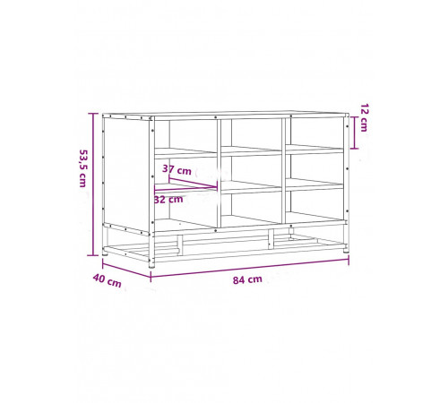 Скамейка для обуви, дуб сонома