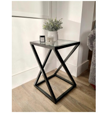 Столик из стекла, черный