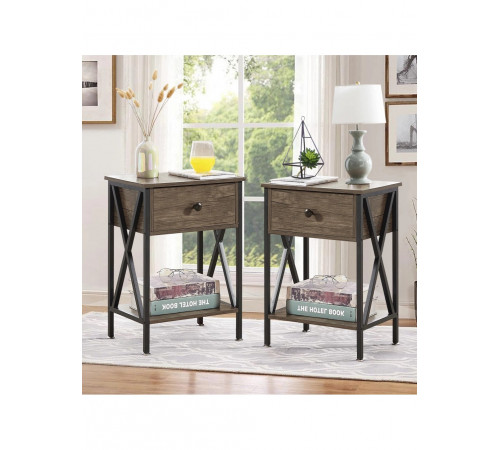 Высокие тумбочки Kempst – 55×40×30 см, X-акцент