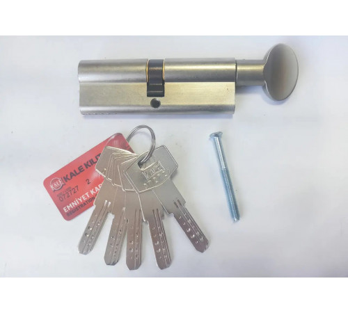 Цилиндр Kale BMЕ 40х10х40=90 мм, никель с вертушкой