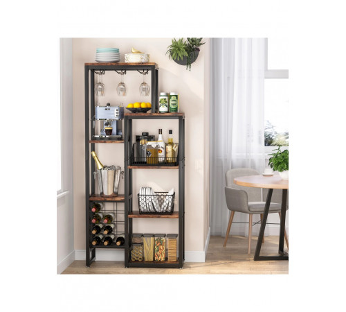 5-ярусний стелаж для вина MSM - вишуканий винний стелаж у стилі лофт