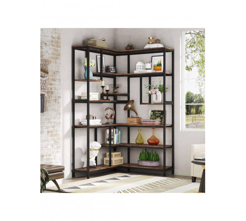 Стеллаж угловой MSM U0082, дуб сонома/черный металл