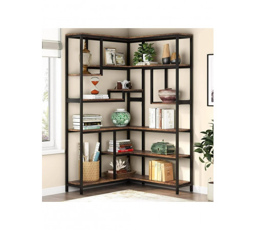 Стеллаж угловой MSM U0082, дуб сонома/черный металл