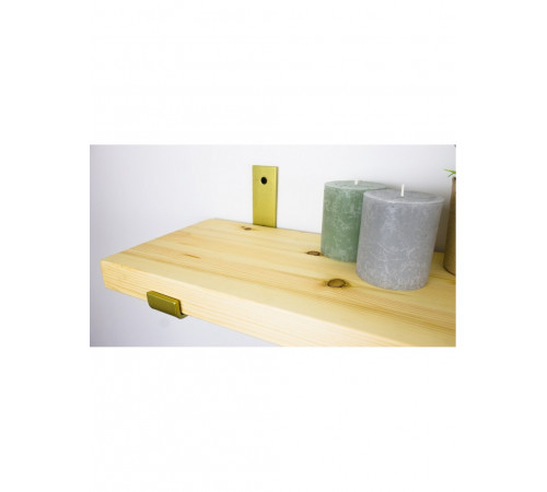 LOFT SHELF золоті кронштейни - масив сосни 20 мм, бохо-вінтаж.
