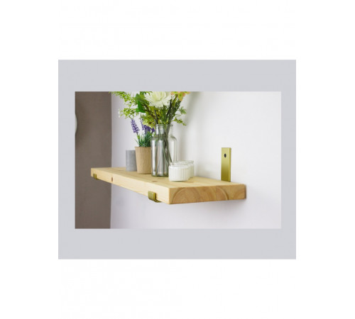 LOFT SHELF золоті кронштейни - масив сосни 20 мм, бохо-вінтаж.