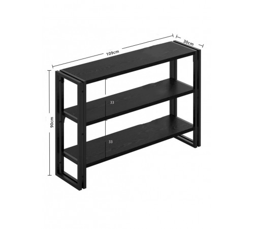 Етажерка 3 полиці MSMLOFT — стильний стелаж для дому, книг та декору