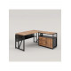 Г-образный стол с шкафом для файлов — 140×60×75 см