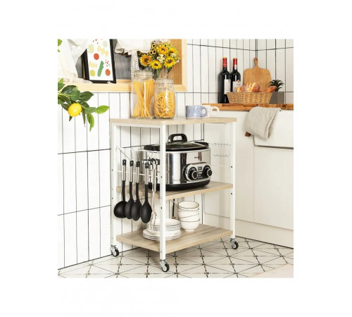 3-ярусний візок для зберігання - 74×60×40 см, ЧСЧ