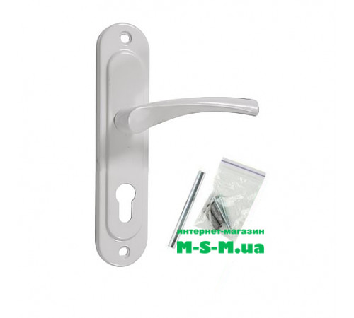 Дверна ручка на планці Аріко 55мм біла