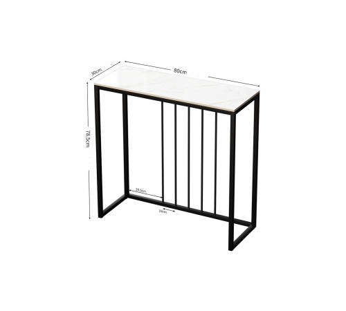Консольний стіл 80×30×78,5 см (вузький для вітальні)