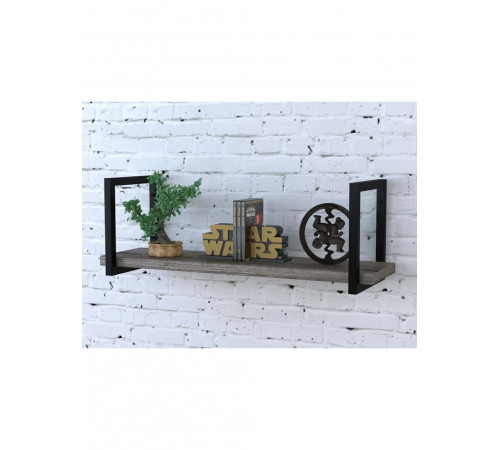 Полка PL-1-32 — MSMLOFT, ДСП + черный металлический каркас.