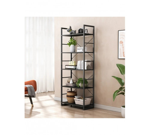 Стелаж 5 полиць Landrienne з металевим каркасом, 158×60×30 см