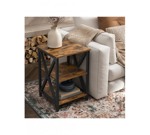 Стіл Kinen MSMLOFT — 60×40×40 см, X-подібні рамки