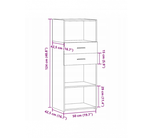 Шкаф – дуб Сонома (МСМ)