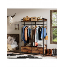 Стелаж-органайзер, вішалка для одягу з ящиками та полицями