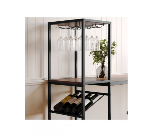 Сучасний барний стіл з місцем для зберігання пляшок і бокалів