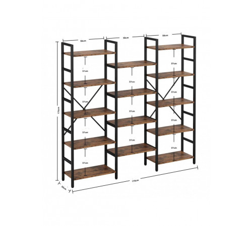 Стеллаж Etagere 8 – 17 открытых полок, 176×176×30 см