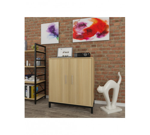 Тумба офисная L-800 MSMLOFT - 90x80x40, двухдверная.