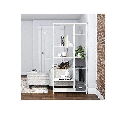 Стелаж Gioia — 185×80×40 см, світлий / темний