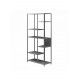 Стелаж Gioia — 185×80×40 см, світлий / темний