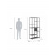 Стелаж Gioia — 185×80×40 см, світлий / темний