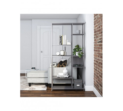 Стелаж Gioia — 185×80×40 см, світлий / темний