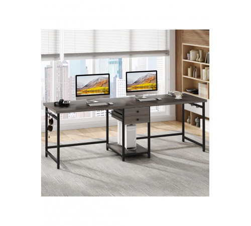 Стол двойной с ящиками - 200×60×75 см.