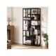 Стелаж 8-ярусний Etagere 8, чорний — висота 180 см, ширина 80 см