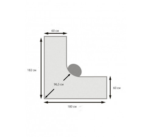 Сучасний кутовий L‑подібний письмовий стіл