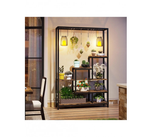 Підставка для рослин із полиць і 6 гачків — 180×100×30 см