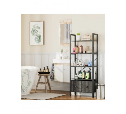 Стеллаж Amilyn Etagere – 5 ярусов + 2 ящика, 150×50×28 см