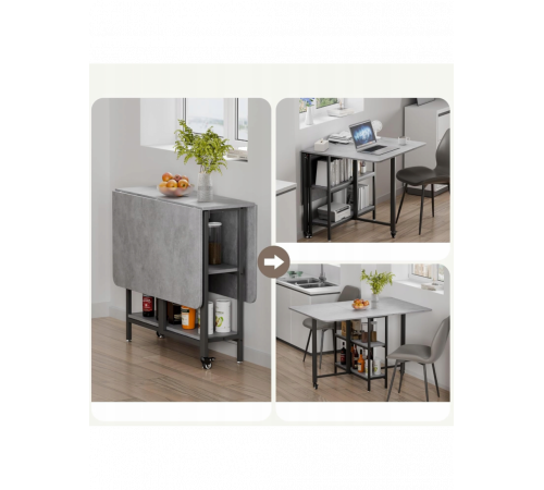 Складний обідній стіл MONDEER з полицями