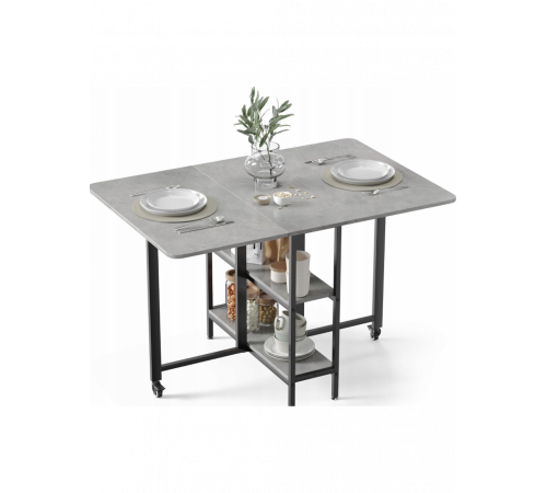 Складний обідній стіл MONDEER з полицями
