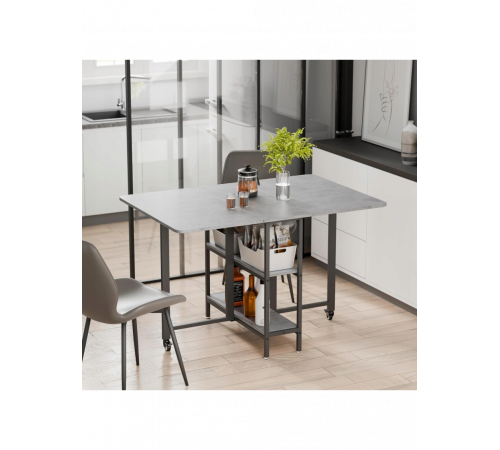 Складний обідній стіл MONDEER з полицями