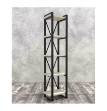 Стеллаж Айсберг 40х182-2 черный/белый MSMLOFT