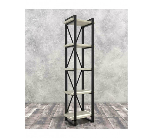 Стеллаж Айсберг Лофт 40×182 см — черный/белый