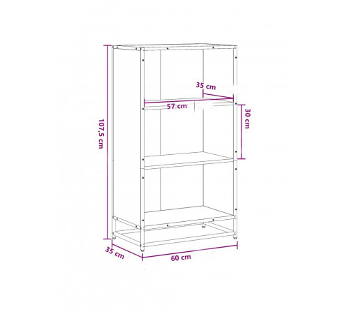 Стеллаж Sonoma – лофт мебель от ТМ МСМ