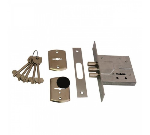 KEDR Замок CLASS сувальдний 1082 відповідна планка, накладка, 5 ключів