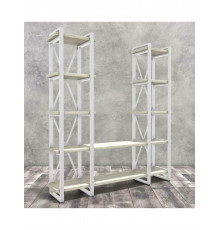 Стелаж Айсберг 160х182-4 білий/дуб сонома MSMLOFT