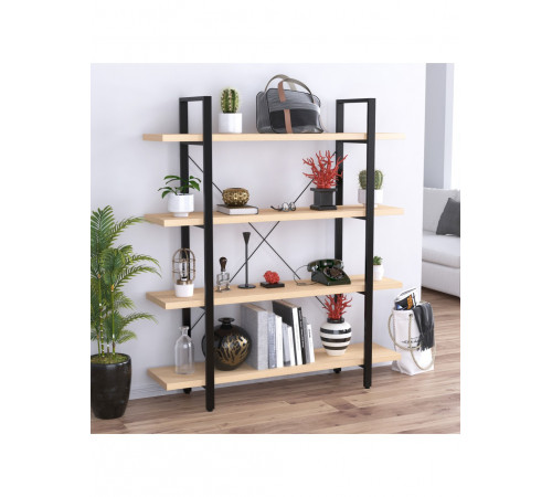 Стеллаж Сингл-4-135 MSMLOFT – прочный и стильный стеллаж в стиле лофт