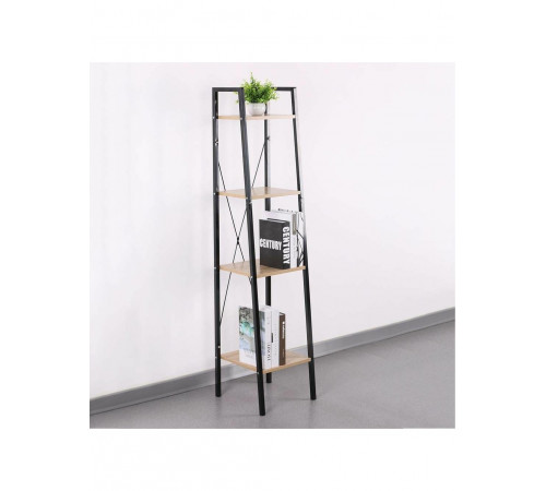 Стелаж з 4 полицями, Дуб Сонома — металевий стелаж LOFT